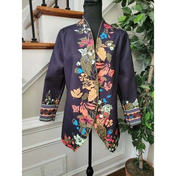 Misslook Floral Long Sleeve Casual Blazer - Picture 12 of 12